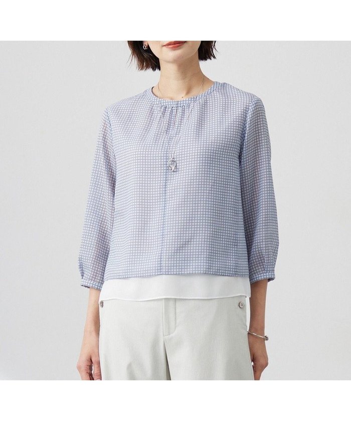 【ジェイ プレス/J.PRESS】のチェックプリント カットソー インテリア・キッズ・メンズ・レディースファッション・服の通販 founy(ファニー) https://founy.com/ ファッション Fashion レディースファッション Fashion for Women トップス・カットソー Cut & Sew Tops シャツ・ブラウス・オフィスカジュアル Elegant Blouses & Button-Ups ロングTシャツ・Tシャツ Longline T-Shirts & Tees カットソー・ベーシックTシャツ Cut-and-Sewn Tops / Stretch Tees & Basics インナー Innerwear カットソー Cut and Sewn Top シアー Sheer, See-Through ジャケット Jacket, Outerwear チェック Check, Plaid, Tartan プリント Print, Printed Pattern 夏 Summer 春 Spring S/S・春夏 SS, Spring/Summer, Warm Season |ID: prp329100004851699 ipo3291000000035602057