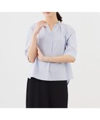 【ジェイ プレス/J.PRESS】のストライプジャージー フリル襟 カットソー サックスブルー系1|ID: prp329100004851760 ipo3291000000035603352