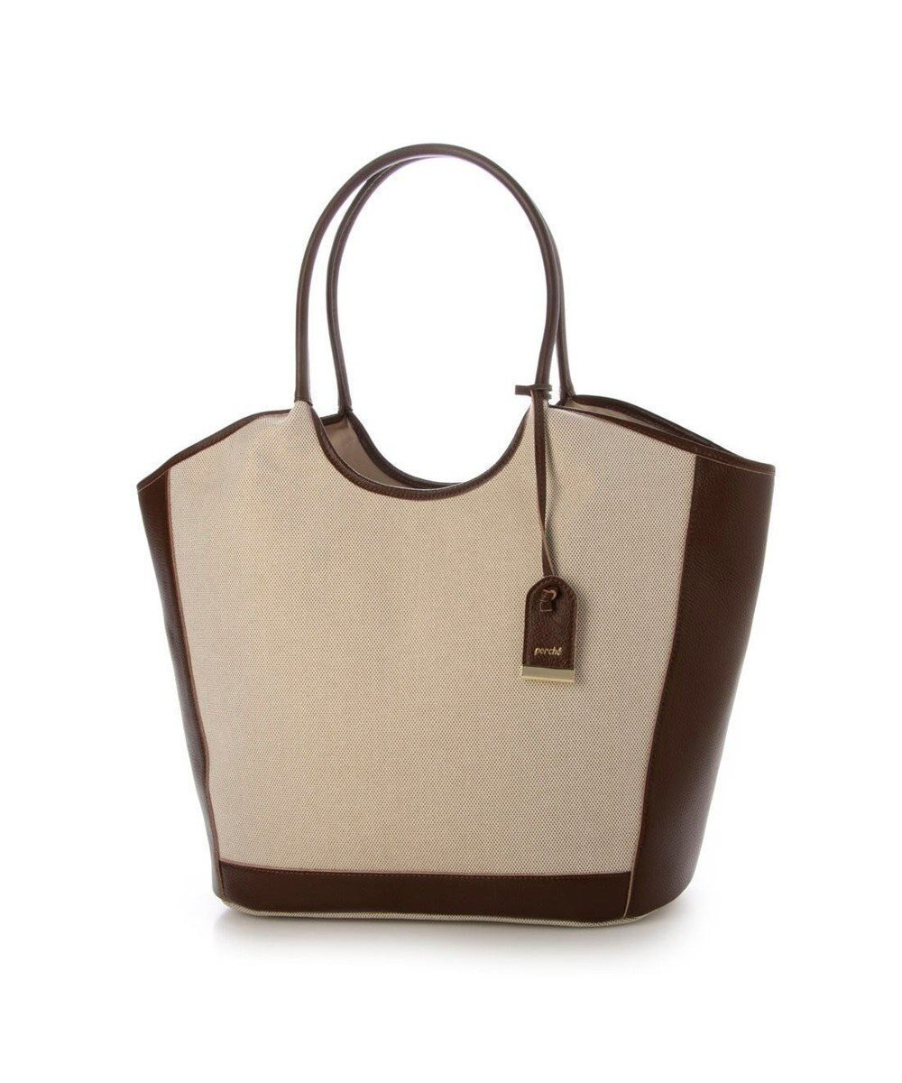 【アンビリオン/UNBILLION】のペルケ perche / キャンバス・牛革トリミングトート インテリア・キッズ・メンズ・レディースファッション・服の通販 founy(ファニー) ファッション Fashion レディースファッション Fashion for Women バッグ Bags おすすめ Recommended / Our Picks キャンバス Canvas, Canvas Fabric トリミング Trimming, Decorative Edge ビジネス 仕事 通勤 Business / Work / Commuting ブラウン|ID: prp329100004851763 ipo3291000000035603370