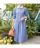 【ティアクラッセ/Tiaclasse】の【洗える】パール釦フレアシャツワンピース サックスストライプ|ID: prp329100004851765 ipo3291000000035603393