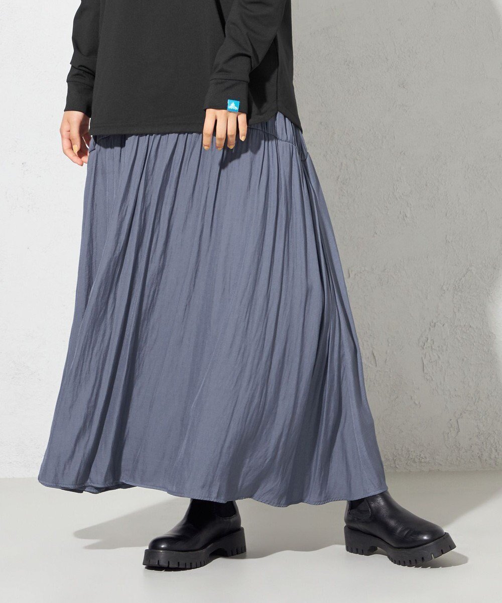 【シェアパーク/SHARE PARK】の【洗える】ポリエステルシャンブレースカート 人気、トレンドファッション・服の通販 founy(ファニー) 　ファッション　Fashion　レディースファッション　Fashion for Women　スカート　Skirts　ギャザー　Gathered, Ruffled　シャンブレー　Chambray, Denim-Like Fabric　ロング　Long, Long-Length　エレガント 上品　Elegant　切替　Switching, Contrast Panel　夏　Summer　春　Spring　S/S・春夏　SS, Spring/Summer, Warm Season　洗える　Machine Washable　 other-1|ID: prp329100004851775 ipo3291000000035603509