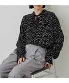 【アメリカンホリック/AMERICAN HOLIC】の【イージーケア】ドット柄ボウタイブラウス Black|ID: prp329100004851811 ipo3291000000035604821