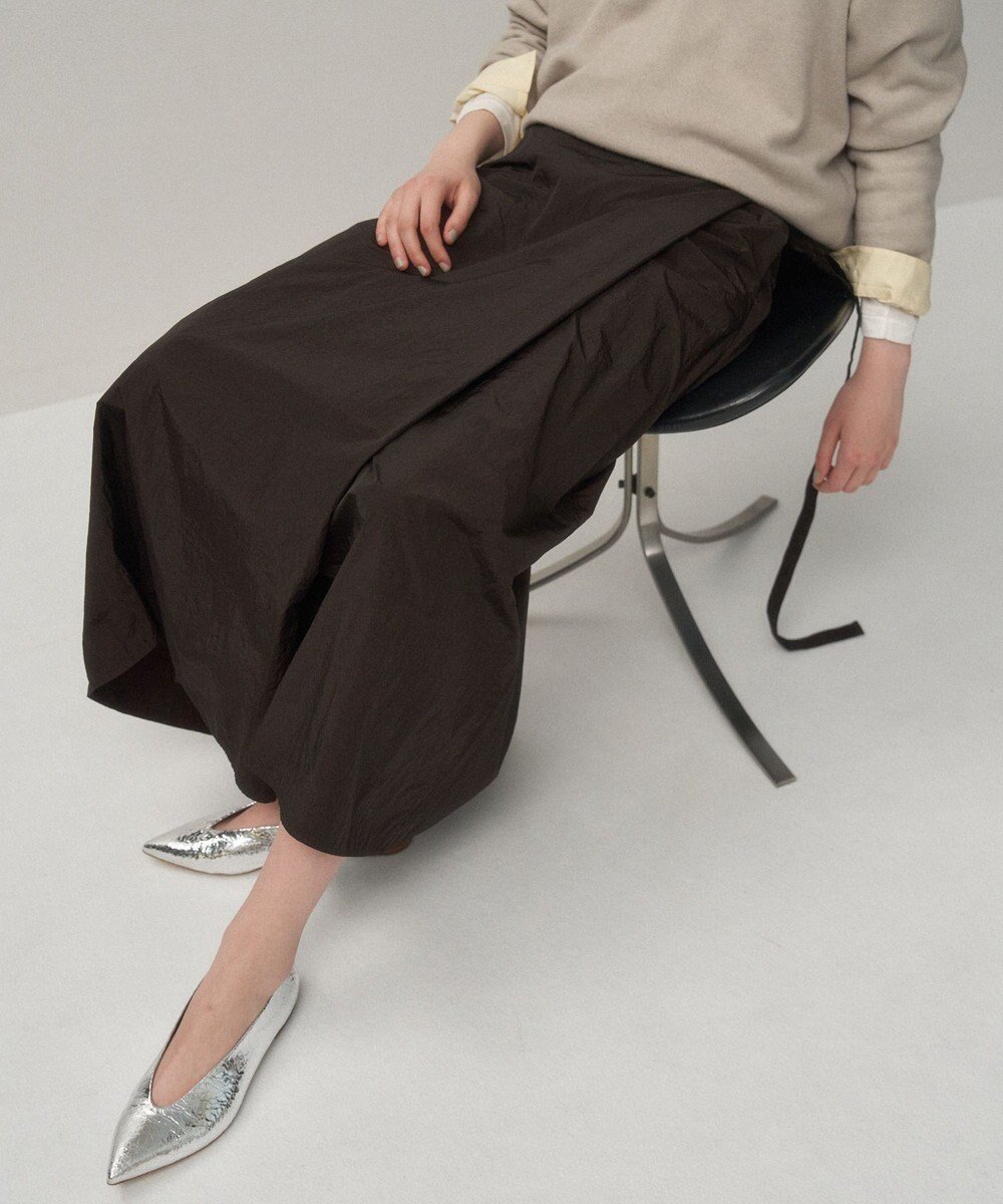 【エイトン/ATON】のHAND DYED NYLON ラップスカート インテリア・キッズ・メンズ・レディースファッション・服の通販 founy(ファニー) 　ファッション　Fashion　レディースファッション　Fashion for Women　スカート　Skirts　ユニセックス　Unisex, Genderless　フレア　Flare, Flared　ラップ　Wrap, Wrap Design　夏　Summer　春　Spring　S/S・春夏　SS, Spring/Summer, Warm Season　BROWN|ID: prp329100004851971 ipo3291000000035613965