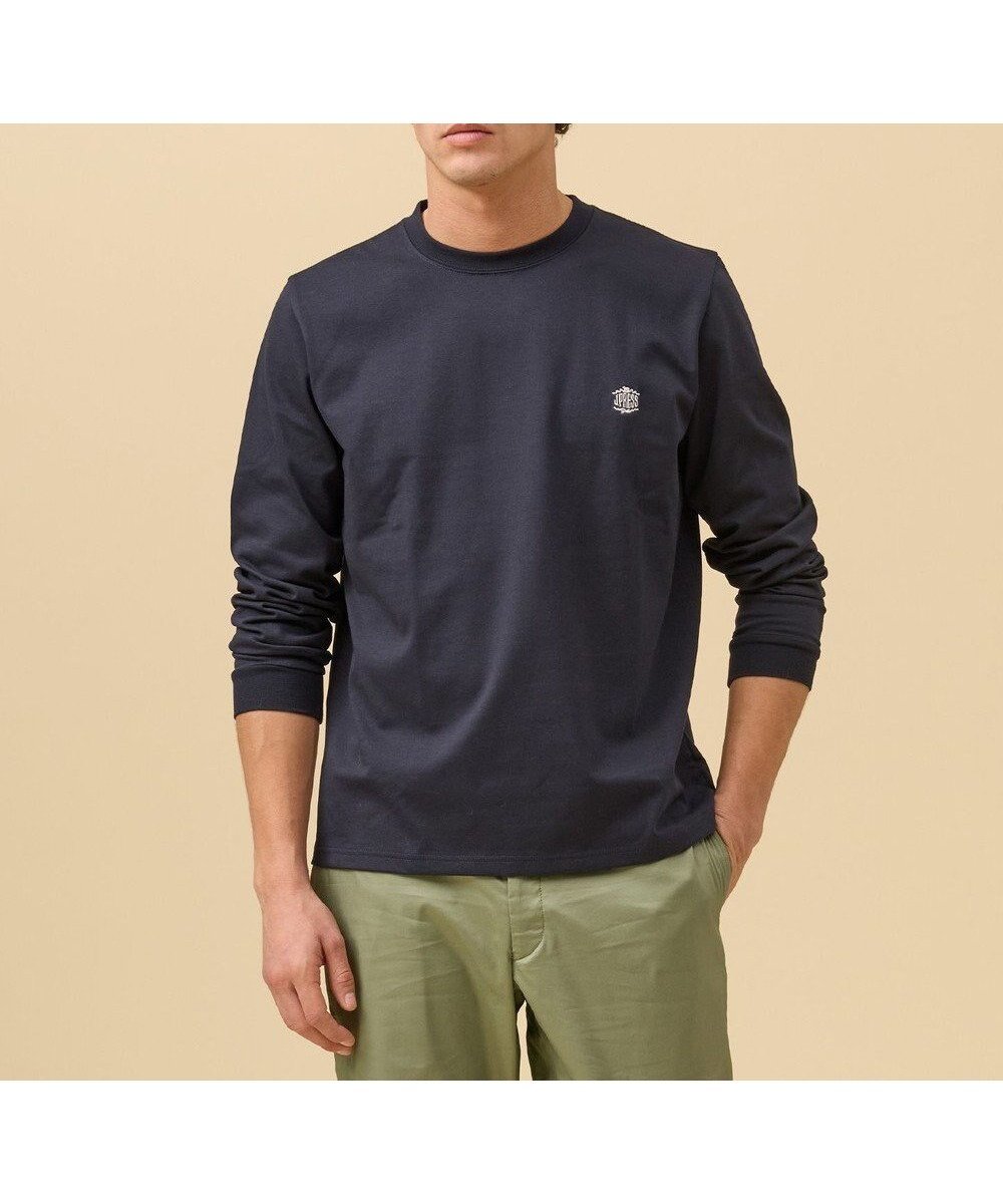 【ジェイ プレス/J.PRESS / MEN】のオーバルワンポイント ロングスリーブ Tシャツ インテリア・キッズ・メンズ・レディースファッション・服の通販 founy(ファニー) 　ファッション　Fashion　メンズファッション　Fashion for Men　トップス・カットソー　Cut & Sew Tops　メンズシャツ　Shirts　オーバル　Oval Design　カットソー　Cut and Sewn Top　シンプル　Simple, Minimal　スリーブ　Sleeve, Long Sleeve / Short Sleeve　フィット　Fit, Slim Fit　ベーシック　Basic, Essential　レギュラー　Regular, Standard Fit　ロング　Long, Long-Length　ワンポイント　One Point, Statement Accent　夏　Summer　春　Spring　S/S・春夏　SS, Spring/Summer, Warm Season　ネイビー系|ID: prp329100004851991 ipo3291000000035614881