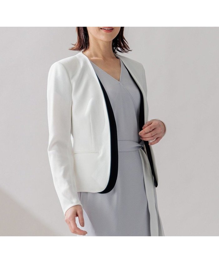 【ベイジ,/BEIGE,】のCINDY / ダブルカラージャケット インテリア・キッズ・メンズ・レディースファッション・服の通販 founy(ファニー) https://founy.com/ ファッション Fashion レディースファッション Fashion for Women アウター Coat / Outerwear Collection レディースジャケット・軽アウター Jackets ノーカラージャケット / シンプル上品コーデ Collarless Jackets ウォッシャブル Machine Washable オケージョン Occasion Wear カーディガン Cardigan, Knitwear サテン Satin, Glossy Fabric ジャケット Jacket, Outerwear ストレッチ Stretch, Stretchy Fabric スーツ Suit, Formalwear タオル Towel, Bath Towel タンブラー Tumbler, Travel Mug ダブル Double, Double-Breasted デニム Denim, Jeans Material トリミング Trimming, Decorative Edge ボトム Bottoms, Lower Wear A/W・秋冬 Autumn/Winter S/S・春夏 SS, Spring/Summer, Warm Season おすすめ Recommended / Our Picks 夏 Summer エレガント 上品 Elegant ビジネス 仕事 通勤 Business / Work / Commuting |ID: prp329100004852018 ipo3291000000035615495