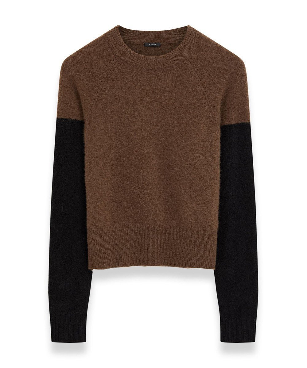 【ジョゼフ/JOSEPH】の【洗える】ブラッシュドカシミヤ ラウンドネックニット インテリア・キッズ・メンズ・レディースファッション・服の通販 founy(ファニー) ファッション Fashion レディースファッション Fashion for Women トップス・カットソー Cut & Sew Tops ニット Knit Tops & Sweaters ストレッチ Stretch, Stretchy Fabric スリーブ Sleeve, Long Sleeve / Short Sleeve セーター Sweater, Knitwear ラウンド Round, Round Neck 定番 Standard, Basic Item 洗える Machine Washable A/W・秋冬 Autumn/Winter Arabica/Black|ID: prp329100004852024 ipo3291000000035615748