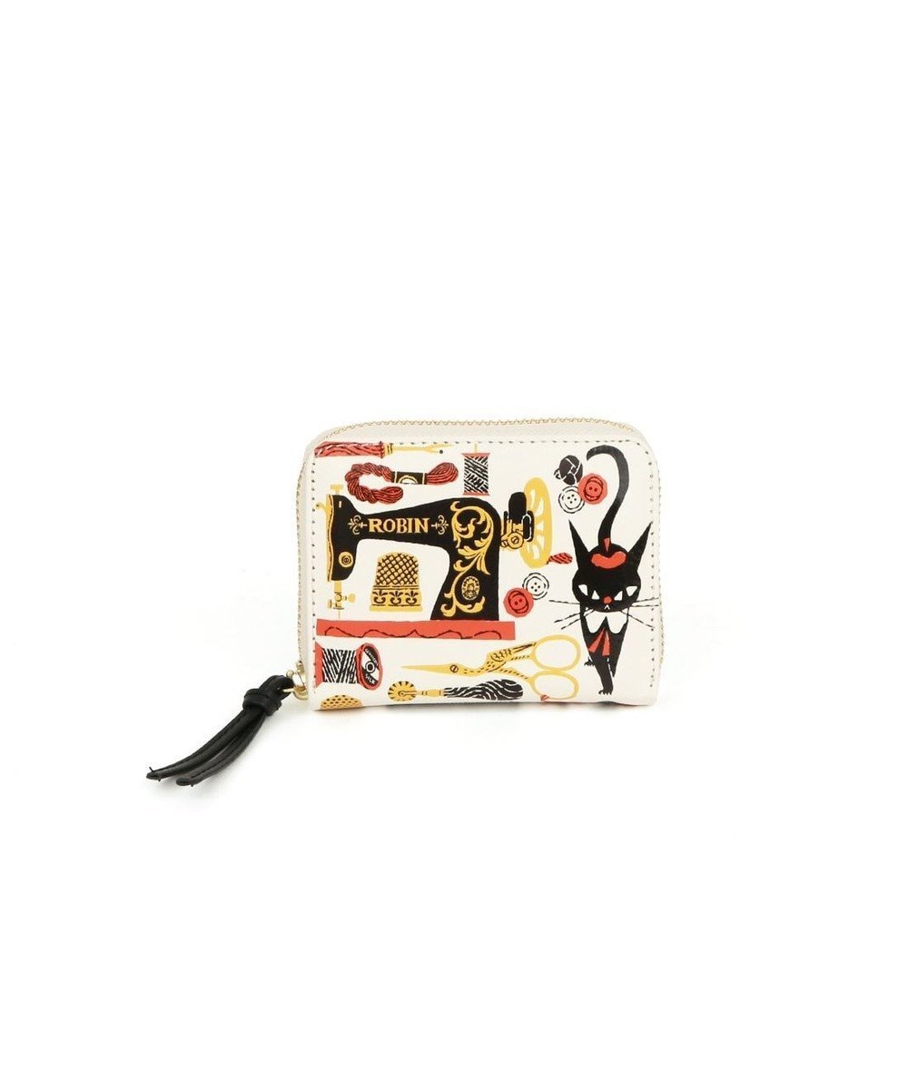 【アンビリオン/UNBILLION】のペルケ perche×黒ねこ意匠 ROBIN / ジャバラカードウォレット インテリア・キッズ・メンズ・レディースファッション・服の通販 founy(ファニー) 　ファッション　Fashion　レディースファッション　Fashion for Women　ミニ財布・二つ折り財布　Wallets & Card Cases　コラボ　Collaboration, Collab　コンパクト　Compact, Small Size　ショルダー　Shoulder, Shoulder Strap　財布　Wallet, Purse　人気　Popular, Best Seller　プリント　Print, Printed Pattern　ボックス　Boxy, Box Shape　ポケット　Pocket, Pocket Detail　帽子　Hat, Headwear　モチーフ　Motif, Design Theme　おすすめ　Recommended / Our Picks　日本製　Made In Japan　アイボリー|ID: prp329100004852080 ipo3291000000035617118