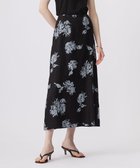 【アイシービー/iCB】の【洗える】リネンオックスフラワープリント スカート ブラック系|ID: prp329100004852083 ipo3291000000035617182