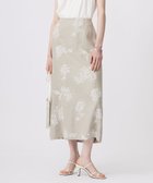 【アイシービー/iCB】の【洗える】リネンオックスフラワープリント スカート トープ系|ID: prp329100004852083 ipo3291000000035617184