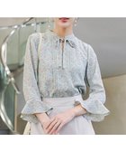 【ティアクラッセ/Tiaclasse】の【新色追加・洗える】フレアスリーブ花柄リボンブラウス グリーン|ID: prp329100004852136 ipo3291000000035619265