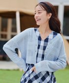 【ティアクラッセ/Tiaclasse】の【洗える】クロシェニットカーディガン カーディガン サックス|ID: prp329100004852166 ipo3291000000035620095