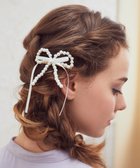 【メゾンドフルール/Maison de FLEUR】のパールサテンリボンバレッタ Ivory|ID: prp329100004852177 ipo3291000000035620506