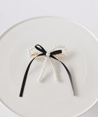 【メゾンドフルール/Maison de FLEUR】のパールサテンリボンバレッタ Black|ID: prp329100004852177 ipo3291000000035620512