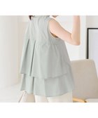 【ティアクラッセ/Tiaclasse】の【洗える】ノースリーブ後ろタックティアードブラウス ミント|ID: prp329100004852179 ipo3291000000035620560