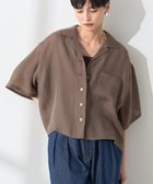 【アメリカンホリック/AMERICAN HOLIC】の接触冷感シアー開襟半袖シャツ Mocha|ID: prp329100004852221 ipo3291000000035621429