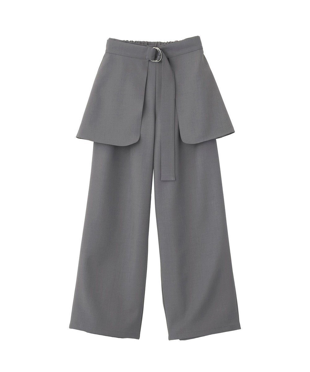 【アースミュージックアンドエコロジー/earth music&ecology】の【2WAY】ラップスカート付きパンツ インテリア・キッズ・メンズ・レディースファッション・服の通販 founy(ファニー) 　ファッション　Fashion　レディースファッション　Fashion for Women　スカート　Skirts　シンプル　Simple, Minimal　トレンド　Trend, Trending Now　ラップ　Wrap, Wrap Design　リラックス　Relax, Relaxed Fit　ワイド　Wide, Wide Fit　エレガント 上品　Elegant　夏　Summer　春　Spring　S/S・春夏　SS, Spring/Summer, Warm Season　グレー|ID: prp329100004852330 ipo3291000000035623466