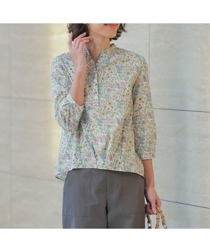 【ジェイ プレス/J.PRESS】のLiberty Rachel Michelle バンドカラー ブラウス インテリア・キッズ・メンズ・レディースファッション・服の通販 founy(ファニー) https://founy.com/ ファッション Fashion レディースファッション Fashion for Women トップス・カットソー Cut & Sew Tops シャツ・ブラウス・オフィスカジュアル Elegant Blouses & Button-Ups インド Indian Textile 春 Spring クラシック Classic, Timeless Style コレクション Collection, Seasonal Line モチーフ Motif, Design Theme A/W・秋冬 Autumn/Winter S/S・春夏 SS, Spring/Summer, Warm Season 夏 Summer |ID: prp329100004852335 ipo3291000000036163084