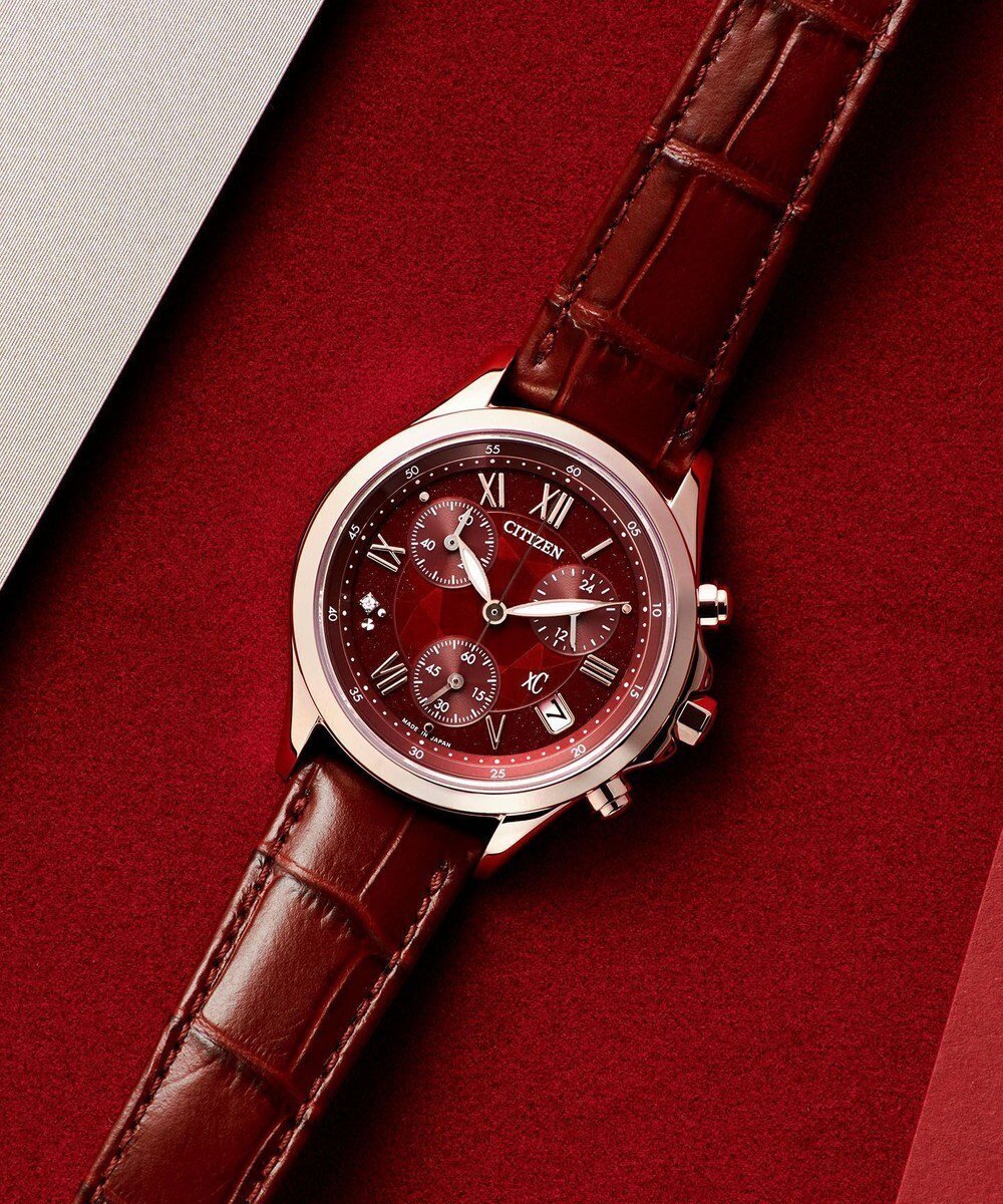 【シチズン/CITIZEN】の【クロスシー 人気モデルの限定カラー】電池交換不要 エコ・ドライブ クロノグラフ 人気、トレンドファッション・服の通販 founy(ファニー) 　ファッション　Fashion　レディースファッション　Fashion for Women　腕時計　Wristwatch　ガラス　Glass, Glassware　定番　Standard, Basic Item　時計　Watch, Wristwatch　人気　Popular, Best Seller　パターン　Pattern, Design Print　ビジュー　Bijou, Jewel-like Accent　モチーフ　Motif, Design Theme　ラップ　Wrap, Wrap Design　エレガント 上品　Elegant　 other-1|ID: prp329100004852349 ipo3291000000035623645