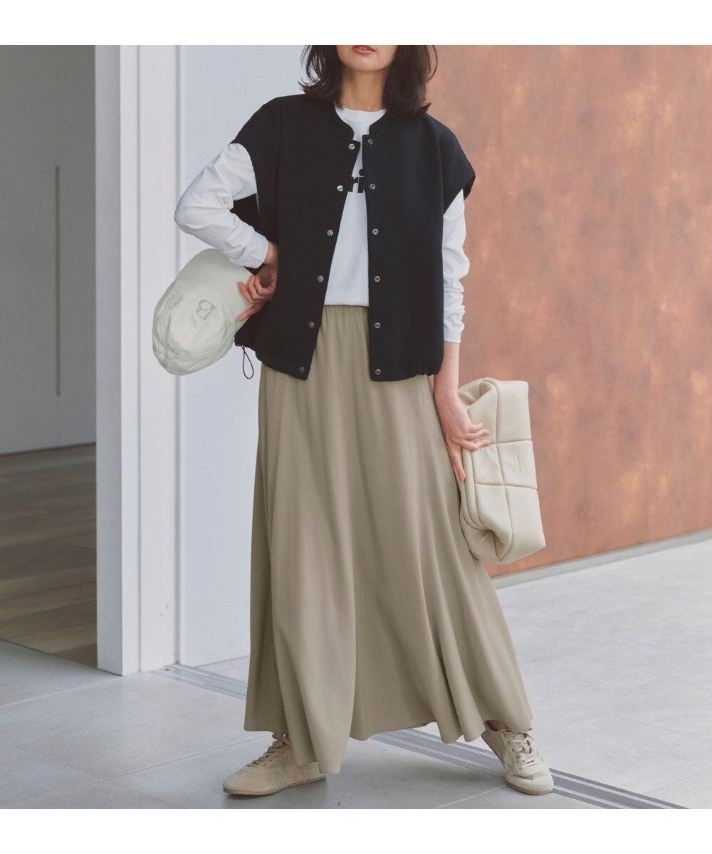 【アンフィーロ 自由区/UNFILO】のフィブリル ロングスカート インテリア・キッズ・メンズ・レディースファッション・服の通販 founy(ファニー) 　ファッション　Fashion　レディースファッション　Fashion for Women　スカート　Skirts　ロングスカート　Long Skirts / Maxi & Midi Skirts　ジャケット　Jacket, Outerwear　スウェット / スエット　Sweatshirt, Sweatwear　ドレープ　Drape, Draping Fabric　フィット　Fit, Slim Fit　フレア　Flare, Flared　リラックス　Relax, Relaxed Fit　ロング　Long, Long-Length　ヴィンテージ　Vintage Style　エレガント 上品　Elegant　夏　Summer　春　Spring　S/S・春夏　SS, Spring/Summer, Warm Season　[NEW]ベージュ|ID: prp329100004852375 ipo3291000000035624134