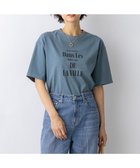 【23区/NIJYUSANKU】のシャツテール ロゴTEE ダルブルー×ネイビー|ID: prp329100004852376 ipo3291000000036464689