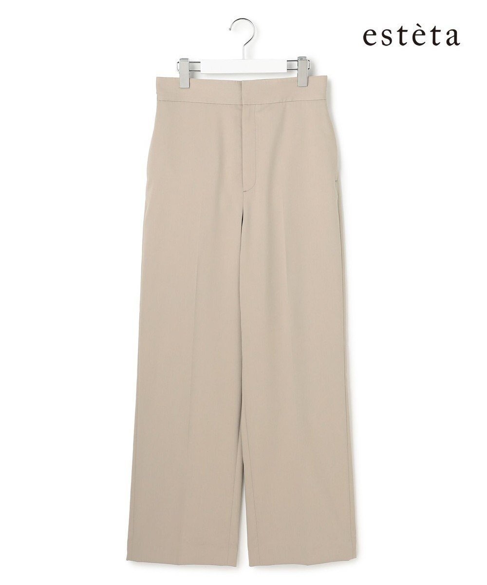 【23区/NIJYUSANKU】の【エステータ】ライトダブルクロス ワイドパンツ インテリア・キッズ・メンズ・レディースファッション・服の通販 founy(ファニー) 　ファッション　Fashion　レディースファッション　Fashion for Women　パンツ　Pants & Trousers　ワイド　Wide, Wide Fit　夏　Summer　春　Spring　S/S・春夏　SS, Spring/Summer, Warm Season　グレージュ|ID: prp329100004852379 ipo3291000000035624222