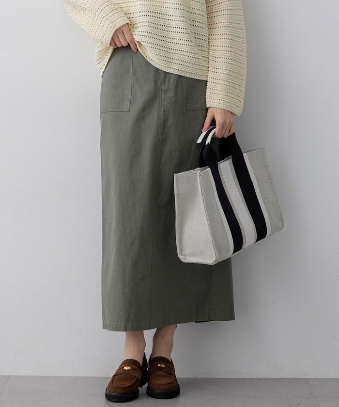 【23区/NIJYUSANKU】のスラブツイルストレッチ Iライン スカート インテリア・キッズ・メンズ・レディースファッション・服の通販 founy(ファニー) https://founy.com/ ファッション Fashion レディースファッション Fashion for Women スカート Skirts 春 Spring カットソー Cut and Sewn Top カーディガン Cardigan, Knitwear シャンブレー Chambray, Denim-Like Fabric ジャケット Jacket, Outerwear ストレッチ Stretch, Stretchy Fabric スリット Slit, Slit Detail ダブル Double, Double-Breasted ポケット Pocket, Pocket Detail リネン Linen, Linen Fabric リラックス Relax, Relaxed Fit ループ Loop, Loop Knit S/S・春夏 SS, Spring/Summer, Warm Season 夏 Summer エレガント 上品 Elegant 2026年 2026 |ID: prp329100004852391 ipo3291000000035624419