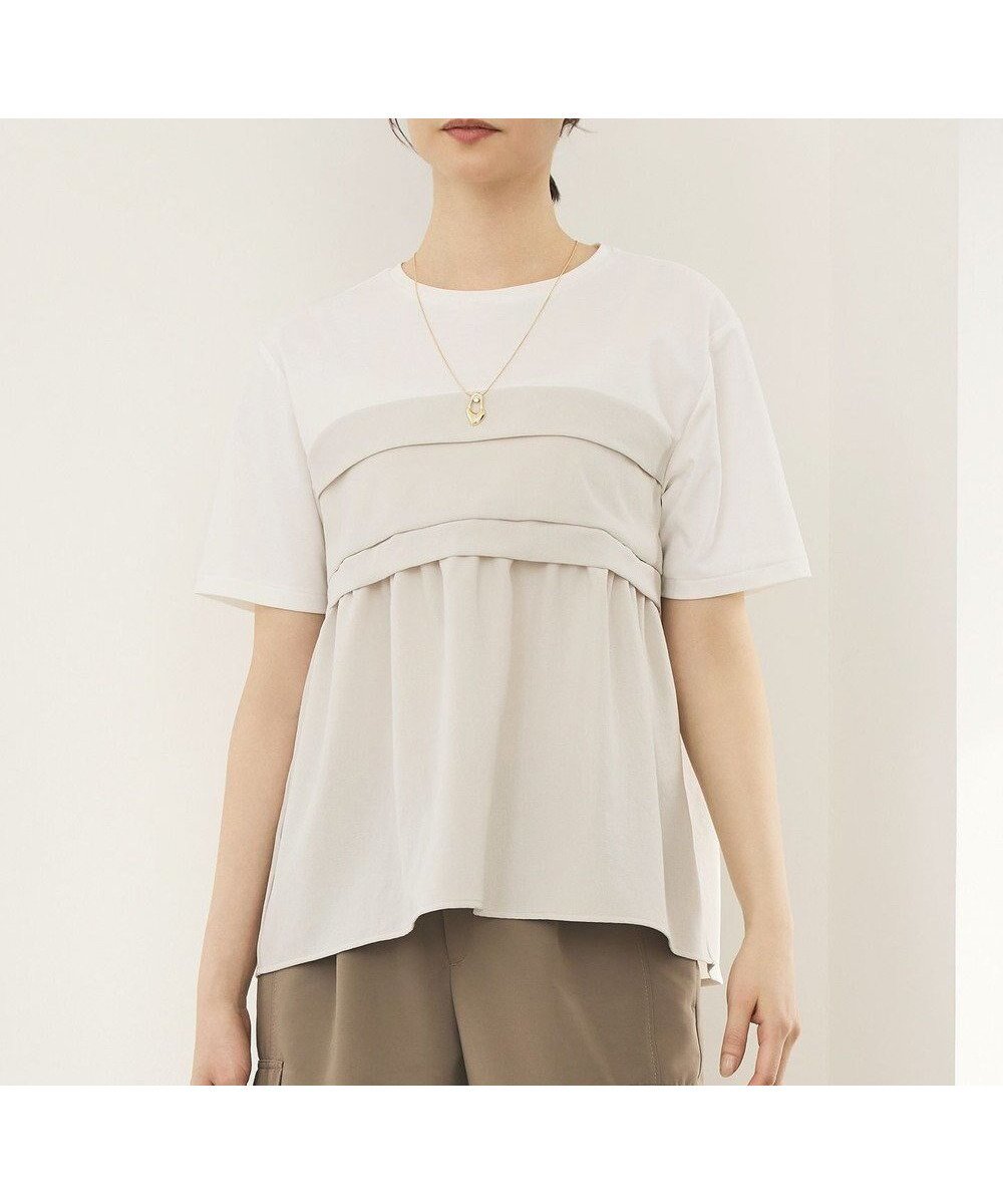 【自由区/JIYU-KU】のビスチェコンビ Tシャツ 人気、トレンドファッション・服の通販 founy(ファニー) 　ファッション　Fashion　レディースファッション　Fashion for Women　トップス・カットソー　Cut & Sew Tops　シャツ・ブラウス・オフィスカジュアル　Elegant Blouses & Button-Ups　ロングTシャツ・Tシャツ　Longline T-Shirts & Tees　カットソー・ベーシックTシャツ　Cut-and-Sewn Tops / Stretch Tees & Basics　ビスチェ　Bustiers & Corset Tops / Layered Bustier Style　エレガント 上品　Elegant　カットソー　Cut and Sewn Top　ジャケット　Jacket, Outerwear　ストレッチ　Stretch, Stretchy Fabric　セットアップ　Set-Up, Coordinated Outfit　ツイル　Twist, Twisted Detail　バランス　Balance, Style Balance　ビスチェ　Bustier, Corset Top　フレア　Flare, Flared　夏　Summer　春　Spring　S/S・春夏　SS, Spring/Summer, Warm Season　 other-1|ID: prp329100004852400 ipo3291000000035624595