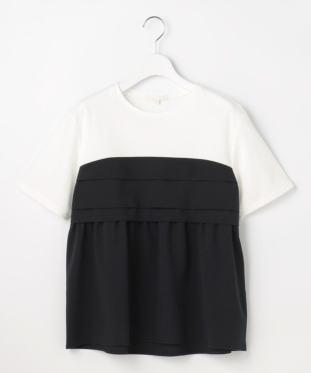 【自由区/JIYU-KU】のビスチェコンビ Tシャツ インテリア・キッズ・メンズ・レディースファッション・服の通販 founy(ファニー) 　ファッション　Fashion　レディースファッション　Fashion for Women　トップス・カットソー　Cut & Sew Tops　シャツ・ブラウス・オフィスカジュアル　Elegant Blouses & Button-Ups　ロングTシャツ・Tシャツ　Longline T-Shirts & Tees　カットソー・ベーシックTシャツ　Cut-and-Sewn Tops / Stretch Tees & Basics　ビスチェ　Bustiers & Corset Tops / Layered Bustier Style　エレガント 上品　Elegant　カットソー　Cut and Sewn Top　ジャケット　Jacket, Outerwear　ストレッチ　Stretch, Stretchy Fabric　セットアップ　Set-Up, Coordinated Outfit　ツイル　Twist, Twisted Detail　バランス　Balance, Style Balance　ビスチェ　Bustier, Corset Top　フレア　Flare, Flared　夏　Summer　春　Spring　S/S・春夏　SS, Spring/Summer, Warm Season　オフ×ブラック|ID: prp329100004852400 ipo3291000000035624600