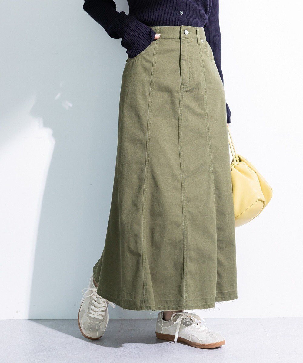【グリーンパークス/Green Parks】のチノマーメイドスカート インテリア・キッズ・メンズ・レディースファッション・服の通販 founy(ファニー) 　ファッション　Fashion　レディースファッション　Fashion for Women　スカート　Skirts　スリット　Slit, Slit Detail　ツイル　Twist, Twisted Detail　フェミニン　Feminine, Girly　ポケット　Pocket, Pocket Detail　夏　Summer　春　Spring　S/S・春夏　SS, Spring/Summer, Warm Season　Khaki|ID: prp329100004852422 ipo3291000000035624909