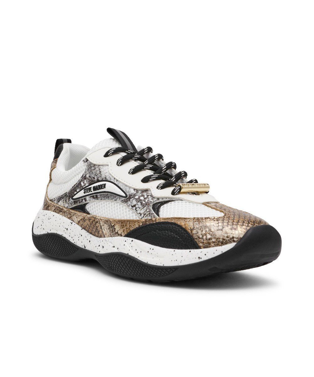 【スティーブマデン/STEVE MADDEN】のPREMIO 異素材ミックスボリュームスニーカー インテリア・キッズ・メンズ・レディースファッション・服の通販 founy(ファニー) 　ファッション　Fashion　レディースファッション　Fashion for Women　厚底　Platform Shoes　シューズ　Shoes, Footwear　シンプル　Simple, Minimal　スニーカー　Sneakers, Trainers　デニム　Denim, Jeans Material　フォルム　Silhouette, Form　メッシュ　Mesh, Net Fabric　ブロンズ|ID: prp329100004852424 ipo3291000000035624932