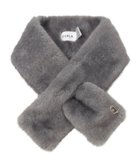 【ムーンバット/MOONBAT】のFURLA(フルラ)差し込みファーティペット マフラー アーチロゴ フェイクファー ダークグレー|ID: prp329100004852439 ipo3291000000035631119