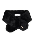 【ムーンバット/MOONBAT】のFURLA ファーティペット 差し込み ロゴプレート付 フェイクファーマフラー ブラック|ID: prp329100004852454 ipo3291000000035633753