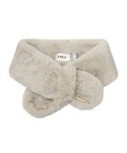 【ムーンバット/MOONBAT】のFURLA ファーティペット 差し込み ロゴプレート付 フェイクファーマフラー ベージュ|ID: prp329100004852454 ipo3291000000035633755