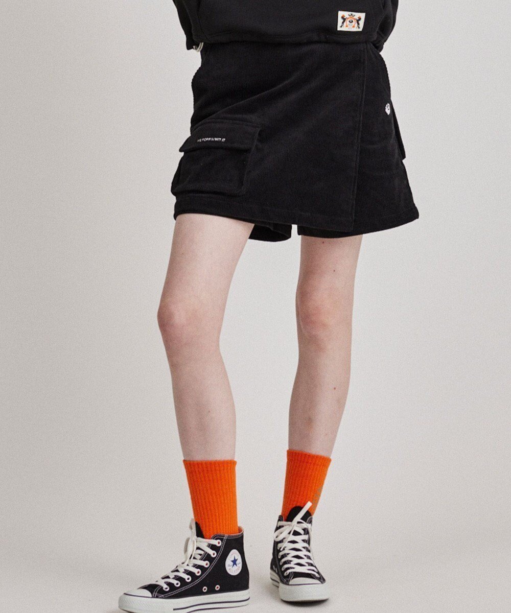 【ピーダブリュサーキュラス/PW CIRCULUS】の【WOMEN】コーデュロイ スカート見えショーツ インテリア・キッズ・メンズ・レディースファッション・服の通販 founy(ファニー) ファッション Fashion レディースファッション Fashion for Women スカート Skirts 2024年 2024 2024-2025秋冬・A/W Autumn/Winter 2024–25 AW24–25 コーデュロイ Corduroy, Cord Fabric ショーツ Shorts, Short Pants ショート Short, Short Length ストレッチ Stretch, Stretchy Fabric ラップ Wrap, Wrap Design 秋 Autumn A/W・秋冬 Autumn/Winter ブラック系|ID: prp329100004852473 ipo3291000000035633942