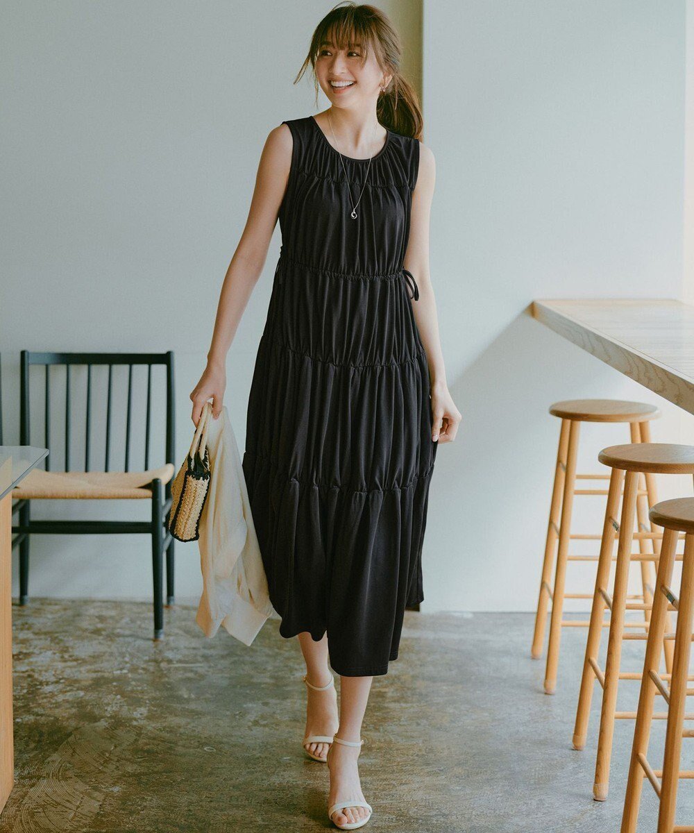 【エニィ スィス/any SiS】の【WEB・一部店舗限定】ティアード ワンピース インテリア・キッズ・メンズ・レディースファッション・服の通販 founy(ファニー) ファッション Fashion レディースファッション Fashion for Women ワンピース Dresses ギャザー Gathered, Ruffled ティアード Tiered, Tiered Style 夏 Summer 春 Spring S/S・春夏 SS, Spring/Summer, Warm Season ブラック|ID: prp329100004852479 ipo3291000000035634033