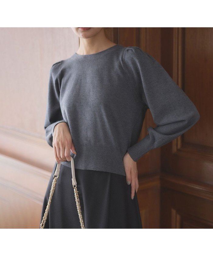 【組曲/KUMIKYOKU】の【前後着用可】BOREROタックプルオーバー ニット インテリア・キッズ・メンズ・レディースファッション・服の通販 founy(ファニー) https://founy.com/ ファッション Fashion レディースファッション Fashion for Women トップス・カットソー Cut & Sew Tops ニット Knit Tops & Sweaters カジュアルプルオーバー・ニットトップス Pullovers & Knit Tops / Casual Pullovers アクリル Acrylic Material コンパクト Compact, Small Size セーター Sweater, Knitwear パール Pearl, Pearl Accent フレア Flare, Flared プリーツ Pleats, Pleated A/W・秋冬 Autumn/Winter |ID: prp329100004852484 ipo3291000000035990869