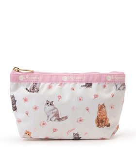 【レスポートサック/LeSportsac】のSMALL SLOAN COSMETIC/サクラキャッツACC 人気、トレンドファッション・服の通販 founy(ファニー) ファッション Fashion レディースファッション Fashion for Women ミニ財布・二つ折り財布 Wallets & Card Cases ポーチ&ミニバッグ Pouches & Mini Bags おすすめ Recommended / Our Picks コンパクト Compact, Small Size プリント Print, Printed Pattern ポケット Pocket, Pocket Detail ポーチ Pouch, Small Case リップ Lip, Lip Motif 猫 Cat, Kitty 財布 Wallet, Purse |ID:prp329100004852516
