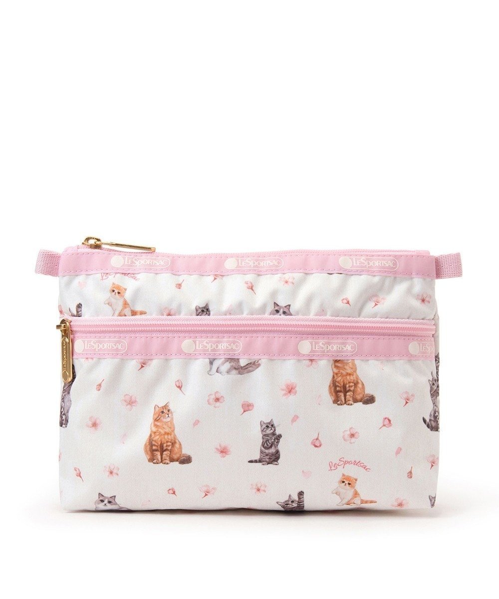 【レスポートサック/LeSportsac】のCOSMETIC CLUTCH/サクラキャッツACC 人気、トレンドファッション・服の通販 founy(ファニー) 　ファッション　Fashion　レディースファッション　Fashion for Women　バッグ　Bags　ミニ財布・二つ折り財布　Wallets & Card Cases　ポーチ&ミニバッグ　Pouches & Mini Bags　おすすめ　Recommended / Our Picks　クラッチ　Clutch, Clutch Bag　プリント　Print, Printed Pattern　ポケット　Pocket, Pocket Detail　ポーチ　Pouch, Small Case　旅行　Travel　猫　Cat, Kitty　財布　Wallet, Purse　 other-1|ID: prp329100004852525 ipo3291000000035723375