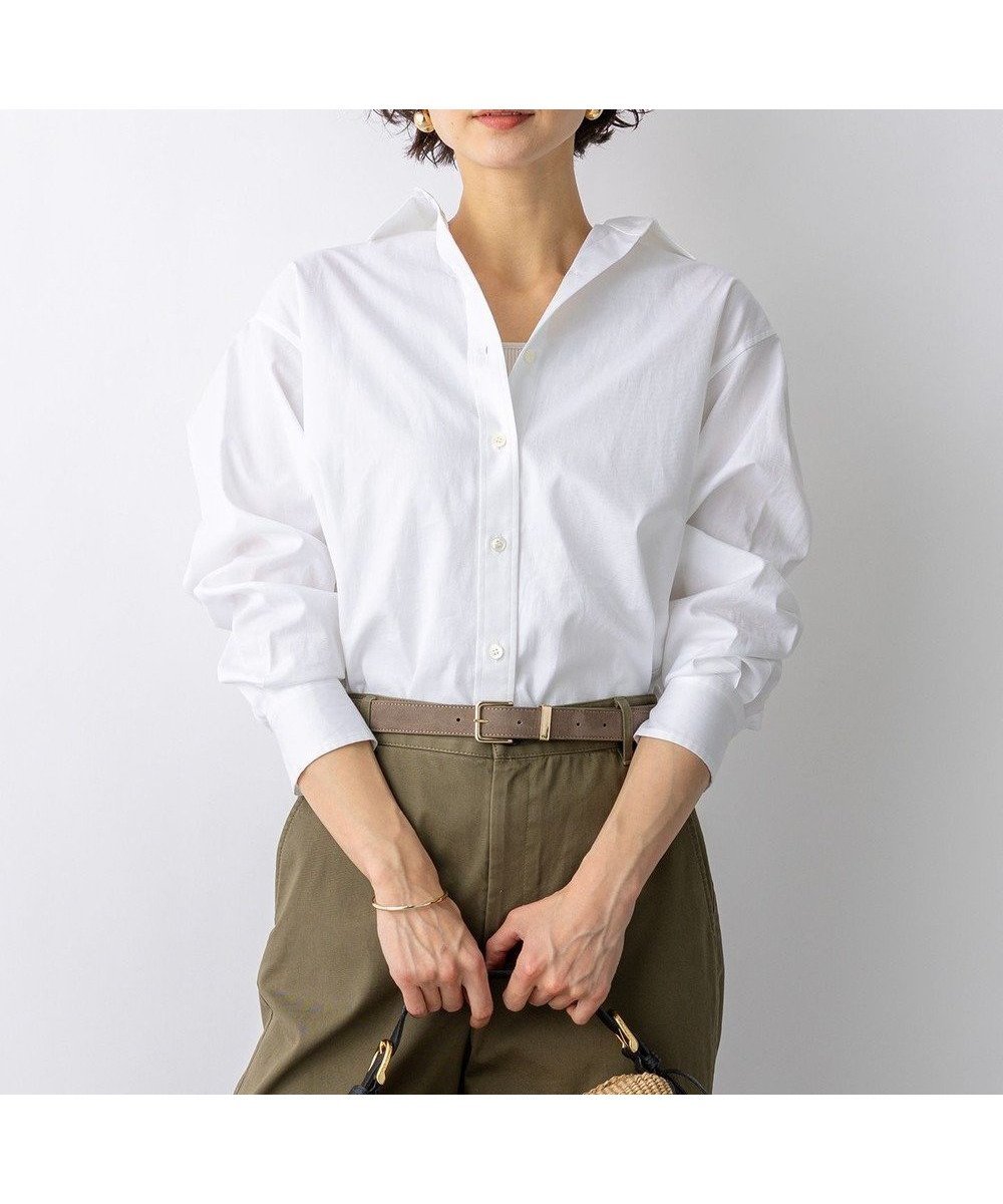 【23区/NIJYUSANKU】の【一部先行予約/VERY掲載】CANCLINI シャーティング ベーシックシャツ インテリア・キッズ・メンズ・レディースファッション・服の通販 founy(ファニー) 　雑誌掲載アイテム　Magazine Picks & Fashion Features　ファッション雑誌　Fashion Magazines　ヴェリィ　VERY　ファッション　Fashion　レディースファッション　Fashion for Women　トップス・カットソー　Cut & Sew Tops　シャツ・ブラウス・オフィスカジュアル　Elegant Blouses & Button-Ups　イエロー　Yellow　イタリア　Italy　インナー　Innerwear　インポート　Imported Fashion　エレガント 上品　Elegant　春　Spring　3月号　March Issue　シンプル　Simple, Minimal　ストライプ　Stripe, Striped Pattern　雑誌　Magazine, Fashion Magazine　ツイル　Twist, Twisted Detail　デニム　Denim, Jeans Material　トレンド　Trend, Trending Now　ベーシック　Basic, Essential　レギュラー　Regular, Standard Fit　ロング　Long, Long-Length　S/S・春夏　SS, Spring/Summer, Warm Season　夏　Summer　2026年　2026　ホワイト系|ID: prp329100004852532 ipo3291000000035634376