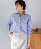 【23区/NIJYUSANKU】の【見上愛さん着用/VERY掲載】CANCLINI シャーティング ベーシックシャツ サックス×ピンクストライプ|ID: prp329100004852532 ipo3291000000036378870