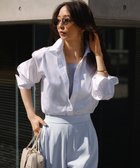 【23区/NIJYUSANKU】の【見上愛さん着用/VERY掲載】CANCLINI シャーティング ベーシックシャツ ホワイト系|ID: prp329100004852532 ipo3291000000036378871