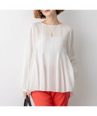 【23区/NIJYUSANKU】の【先行予約】ドビーストライプ クルーネック フレアブラウス 人気、トレンドファッション・服の通販 founy(ファニー) ファッション Fashion レディースファッション Fashion for Women トップス・カットソー Cut & Sew Tops シャツ・ブラウス・オフィスカジュアル Elegant Blouses & Button-Ups 春 Spring コンパクト Compact, Small Size シンプル Simple, Minimal ストライプ Stripe, Striped Pattern スリーブ Sleeve, Long Sleeve / Short Sleeve デニム Denim, Jeans Material ドレープ Drape, Draping Fabric フレア Flare, Flared リラックス Relax, Relaxed Fit S/S・春夏 SS, Spring/Summer, Warm Season 夏 Summer エレガント 上品 Elegant 2026年 2026 thumbnail ホワイト系|ID: prp329100004852535 ipo3291000000035634390