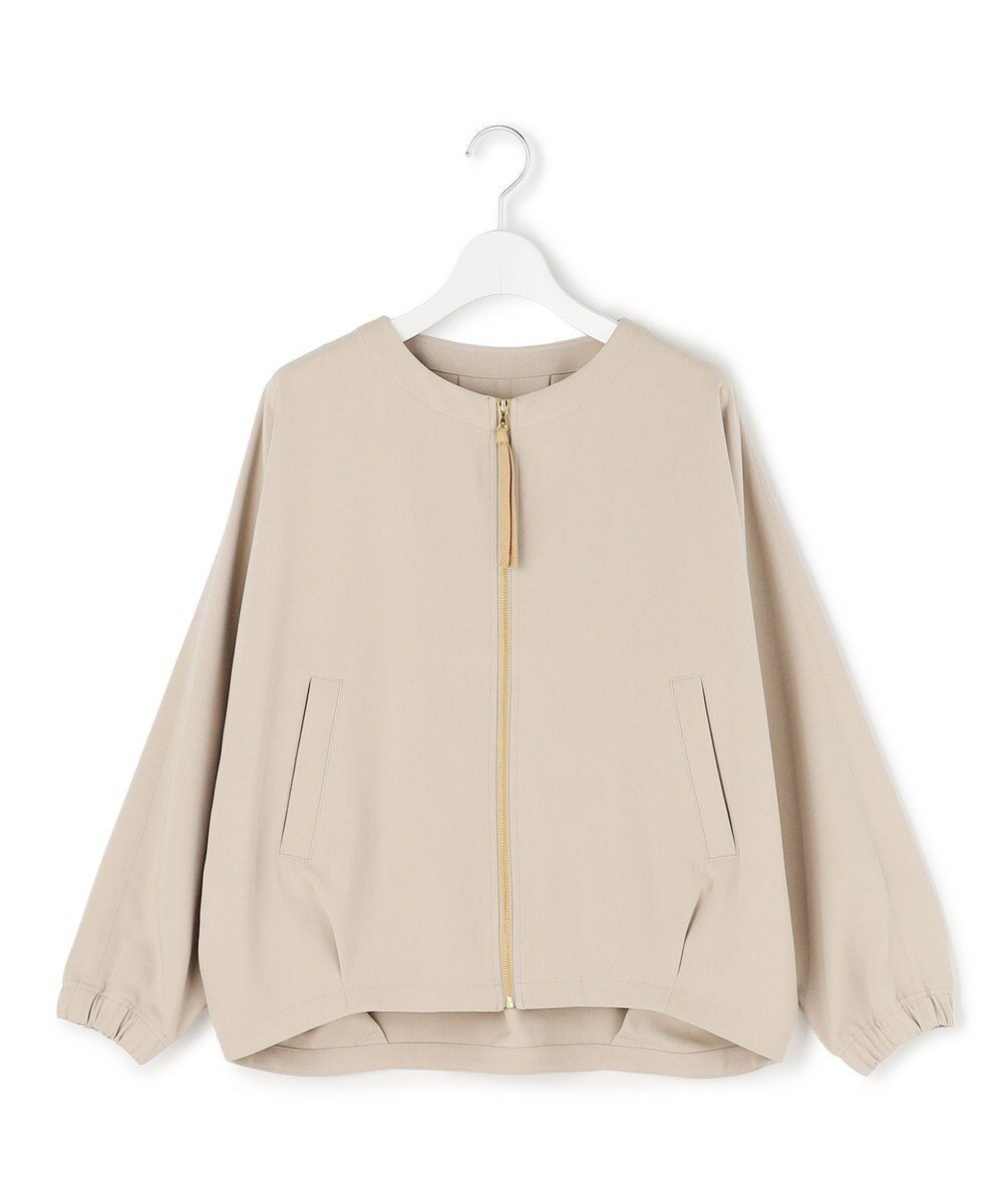 【ジェイプレスヨークストリート/J.PRESS YORK STREET】の【WOMEN】ジャージーライクツイル ドルマンブルゾン インテリア・キッズ・メンズ・レディースファッション・服の通販 founy(ファニー) 　ファッション　Fashion　レディースファッション　Fashion for Women　アウター　Coat / Outerwear Collection　レディースジャケット・軽アウター　Jackets　ブルゾンジャケット・スポーティアウター　Blouson Jackets　インナー　Innerwear　春　Spring　今季　This Season, Current Season　シンプル　Simple, Minimal　ジャケット　Jacket, Outerwear　セットアップ　Set-Up, Coordinated Outfit　ドレープ　Drape, Draping Fabric　定番　Standard, Basic Item　ブルゾン　Blouson, Bomber Jacket　リラックス　Relax, Relaxed Fit　S/S・春夏　SS, Spring/Summer, Warm Season　夏　Summer　エレガント 上品　Elegant　ベージュ系|ID: prp329100004852548 ipo3291000000035634435