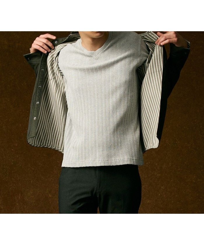 【ジョセフ アブード/JOSEPH ABBOUD / MEN】の【2WAY・25AW】リバーシブルシャツ インテリア・キッズ・メンズ・レディースファッション・服の通販 founy(ファニー) https://founy.com/ ファッション Fashion メンズファッション Fashion for Men トップス・カットソー Cut & Sew Tops メンズシャツ Shirts ヴィンテージ Vintage Style シャンブレー Chambray, Denim-Like Fabric ストライプ Stripe, Striped Pattern デニム Denim, Jeans Material ドット Polka Dot, Dot Pattern パターン Pattern, Design Print ポケット Pocket, Pocket Detail 無地 Plain, Solid Color リバーシブル Reversible, Two-Sided リラックス Relax, Relaxed Fit ワイヤー Wire, Wired Bra A/W・秋冬 Autumn/Winter おすすめ Recommended / Our Picks エレガント 上品 Elegant 2025年 2025 2025-2026秋冬・A/W Autumn/Winter 2025–26 AW25–26 |ID: prp329100004852573 ipo3291000000035634618