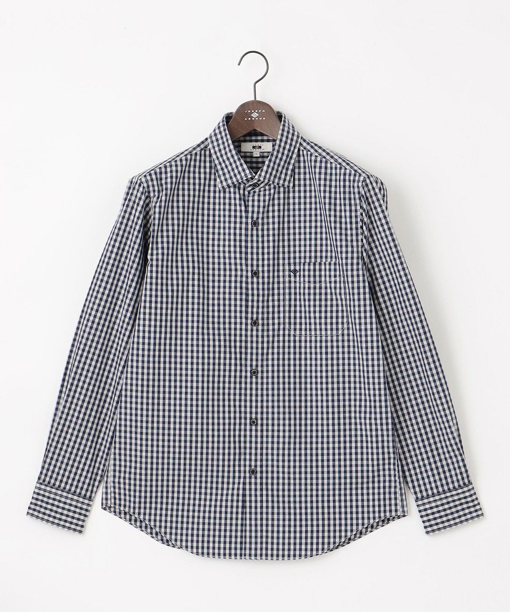 【ジョセフ アブード/JOSEPH ABBOUD / MEN】の【綿100%】メランジギンガムチェック シャツ インテリア・キッズ・メンズ・レディースファッション・服の通販 founy(ファニー) 　ファッション　Fashion　メンズファッション　Fashion for Men　トップス・カットソー　Cut & Sew Tops　メンズシャツ　Shirts　インナー　Innerwear　ギンガム　Gingham, Gingham Fabric　ジャケット　Jacket, Outerwear　チェック　Check, Plaid, Tartan　ベーシック　Basic, Essential　メランジ　Melange, Mixed Yarn　A/W・秋冬　Autumn/Winter　おすすめ　Recommended / Our Picks　エレガント 上品　Elegant　ビジネス 仕事 通勤　Business / Work / Commuting　ネイビー系3|ID: prp329100004852575 ipo3291000000035634640