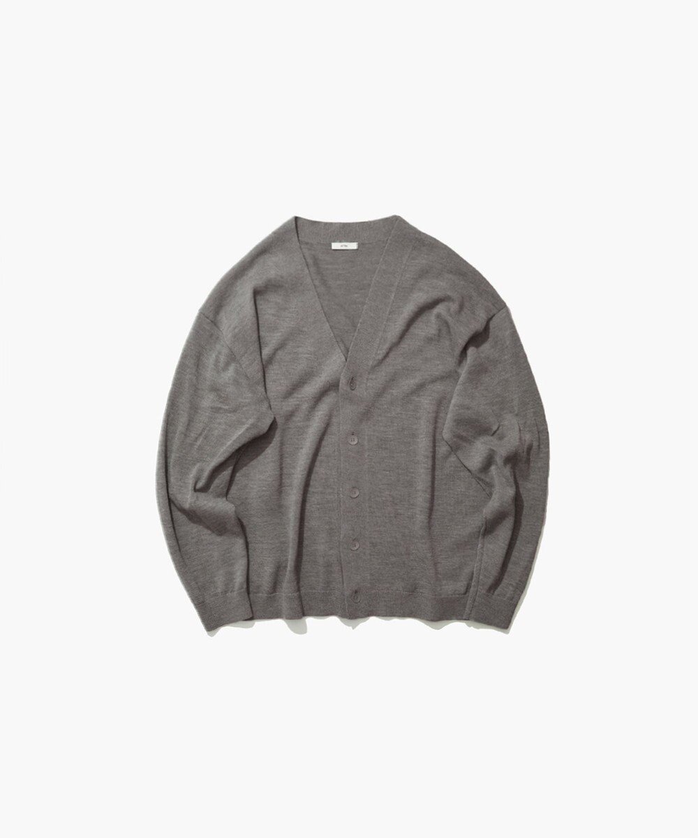 【エイトン/ATON】のWOOL WASHI オーバーサイズカーディガン - UNISEX インテリア・キッズ・メンズ・レディースファッション・服の通販 founy(ファニー) 　ファッション　Fashion　レディースファッション　Fashion for Women　トップス・カットソー　Cut & Sew Tops　カーディガン・羽織り　Layered Style Cardigans　ユニセックス　Unisex, Genderless　カーディガン　Cardigan, Knitwear　リネン　Linen, Linen Fabric　夏　Summer　S/S・春夏　SS, Spring/Summer, Warm Season　A/W・秋冬　Autumn/Winter　GRAY|ID: prp329100004852579 ipo3291000000035634664