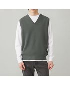 【アンフィーロ/UNFILO / MEN】のスタイリッシュ ニット ベスト カーキ|ID: prp329100004852591 ipo3291000000035707679