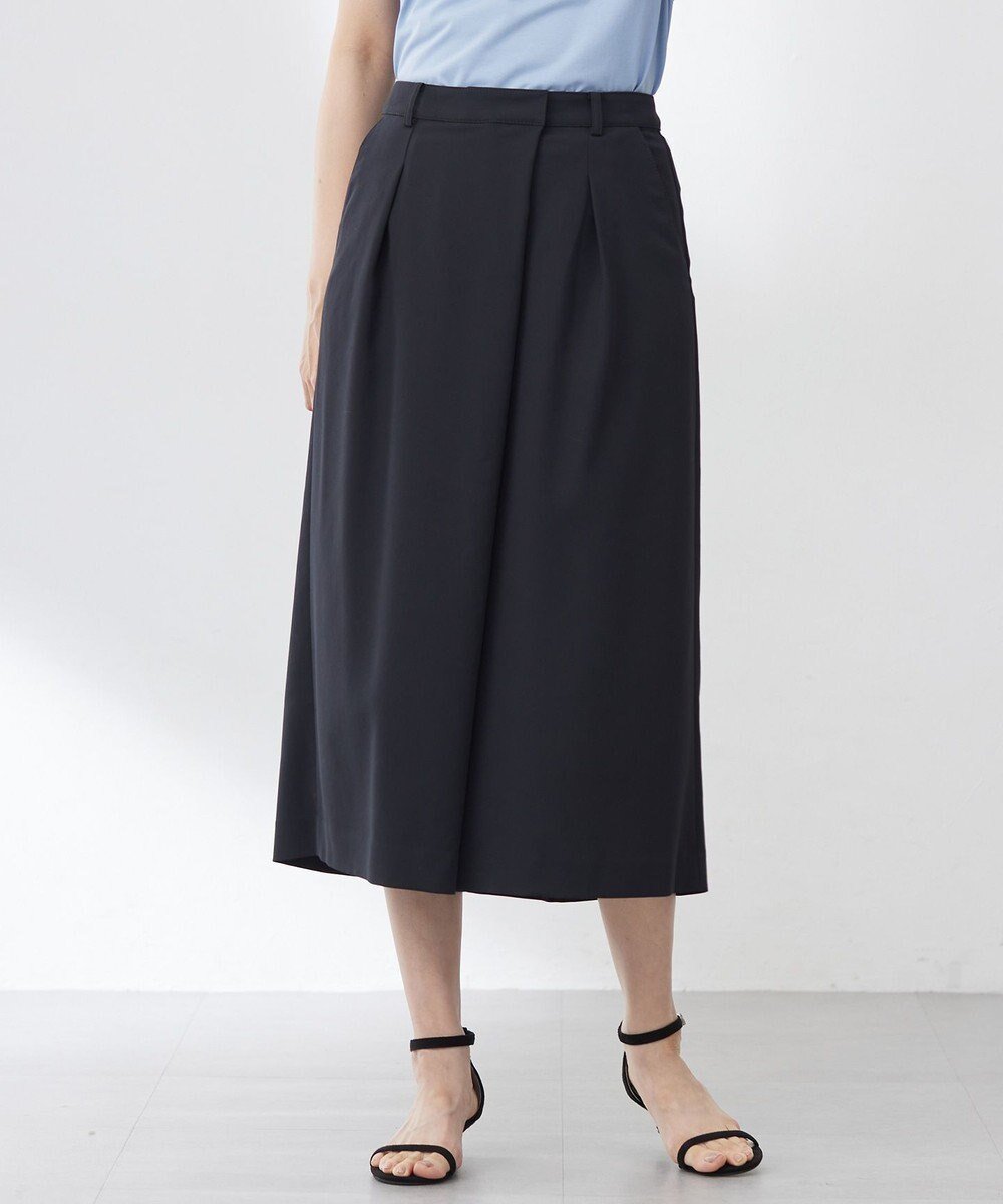 【ジェイ プレス/J.PRESS】の【洗える】Crispyツイル クロップド パンツ インテリア・キッズ・メンズ・レディースファッション・服の通販 founy(ファニー) 　ファッション　Fashion　レディースファッション　Fashion for Women　スカート　Skirts　アシンメトリー　Asymmetrical Style　春　Spring　洗える　Machine Washable　キュロット　Culottes, Wide Shorts　クロップド　Cropped, Short Length　ツイル　Twist, Twisted Detail　フレア　Flare, Flared　フロント　Front, Front Design　ミックス　Mix, Mixed Style　S/S・春夏　SS, Spring/Summer, Warm Season　おすすめ　Recommended / Our Picks　夏　Summer　ビジネス 仕事 通勤　Business / Work / Commuting　ブラック系|ID: prp329100004852612 ipo3291000000035635027