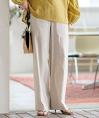 【23区/NIJYUSANKU】の【CLASSY.6月号掲載/洗える】リネンレーヨンストレッチ ワイドパンツ ベージュストライプ|ID: prp329100004852618 ipo3291000000035635332