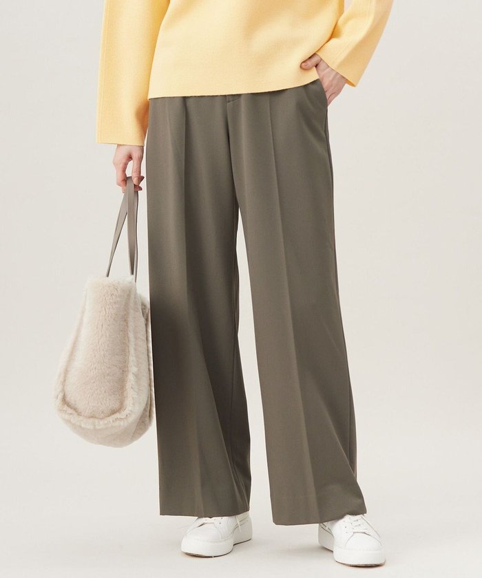 【自由区/JIYU-KU】の【撥水加工・洗える】TRギャバ裏起毛ワイド パンツ インテリア・キッズ・メンズ・レディースファッション・服の通販 founy(ファニー) https://founy.com/ ファッション Fashion レディースファッション Fashion for Women パンツ Pants & Trousers ギャザー Gathered, Ruffled ストレッチ Stretch, Stretchy Fabric ローズ Rose, Rose Motif ワイド Wide, Wide Fit 定番 Standard, Basic Item 洗える Machine Washable A/W・秋冬 Autumn/Winter |ID: prp329100004852632 ipo3291000000035635563